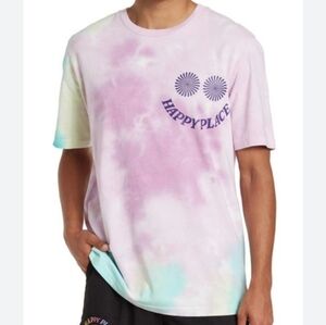 Coney Island Picnic Organic Happy Place Wellness Tie Dye T-Shirt Size Medium